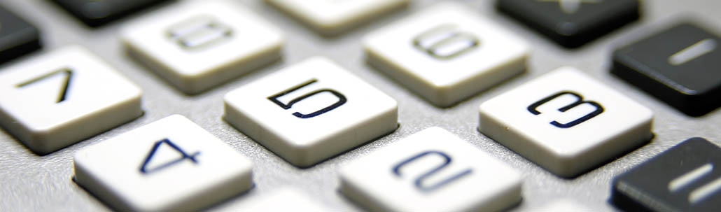 Tastatur eines Taschenrechners